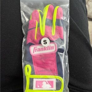 Franklin Pink and Neon Yellow Women's Gloves